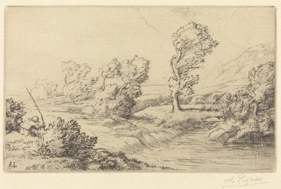マルヌ川のほとり マルヌ川の端。 作： Alphonse Legros