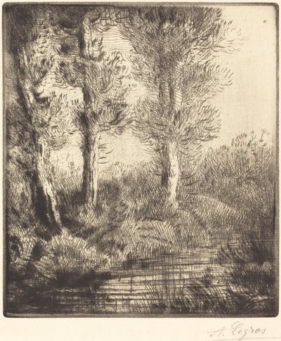 Saint-Pre Rive du Saint-Preの銀行。 作： Alphonse Legros