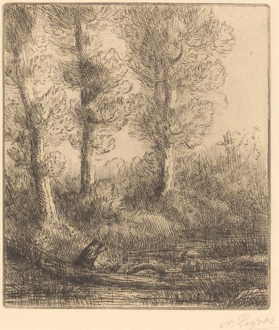 Saint-Pre Rive du Saint-Preの銀行。 作： Alphonse Legros