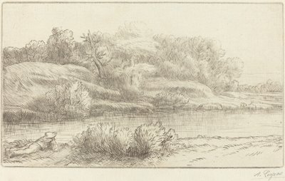 ヴェネルのほとり ヴェネルの端。 作： Alphonse Legros