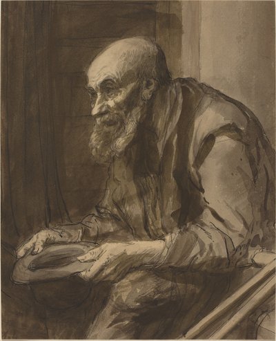 松葉杖で物乞い。 作： Alphonse Legros