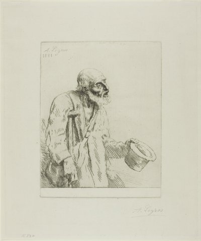 松葉杖を持った物乞い 作： Alphonse Legros
