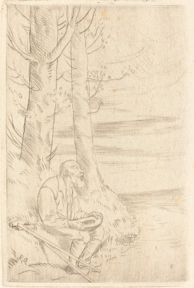 盲目の乞食 作： Alphonse Legros