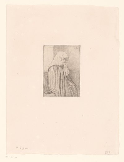 ヘッドスカーフを巻いたブルターニュの女性 作： Alphonse Legros