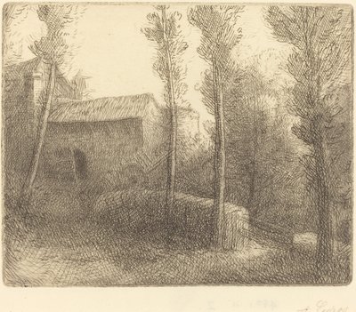 風車小屋の橋 (Le pont du moulin) 作： Alphonse Legros