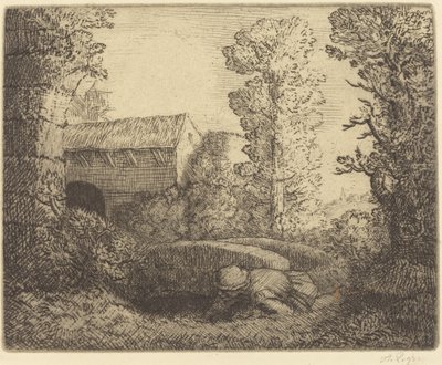 ミル ル ポン デュ ムーランの橋。 作： Alphonse Legros