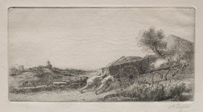 干し草を家に持ち帰る 作： Alphonse Legros