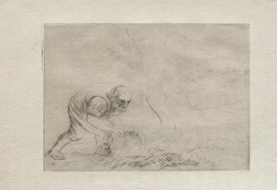 草を燃やす。 作： Alphonse Legros