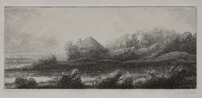 沼地の小屋 作： Alphonse Legros