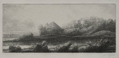 沼のキャビン。 作： Alphonse Legros