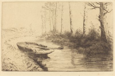 朝の光で見たチャンネル チャンネル：朝の光の効果。 作： Alphonse Legros