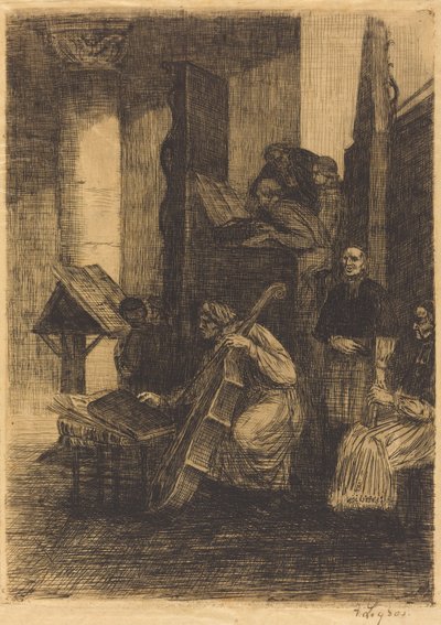 スペイン教会の聖歌隊 作： Alphonse Legros