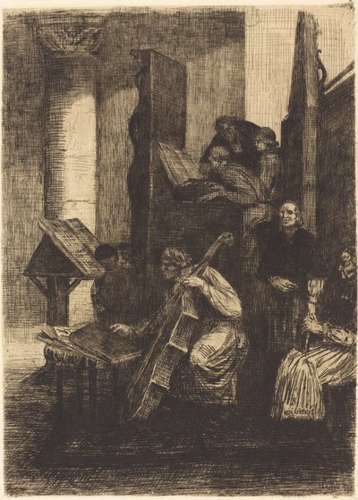 スペイン教会の聖歌隊 作： Alphonse Legros