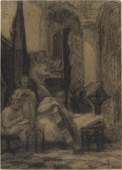 スペイン教会の聖歌隊 作： Alphonse Legros