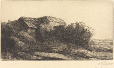 丘の中腹にあるコテージ 作： Alphonse Legros