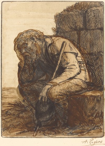 絶望的な男 絶望的な彼。 作： Alphonse Legros