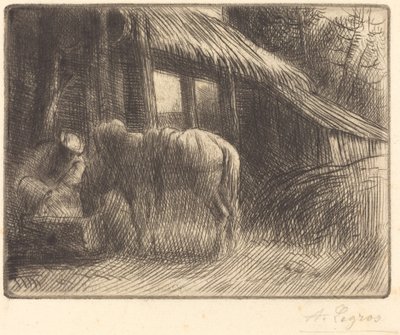 飲み桶、二皿目 飲み桶。 作： Alphonse Legros