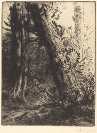 小川の端 (Bord de ruisseau) 作： Alphonse Legros