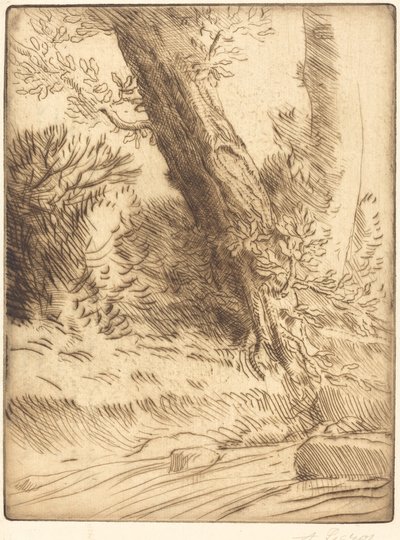 小川の端 (Bord de ruisseau) 作： Alphonse Legros