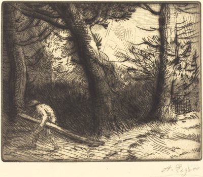 ブルゴーニュの森の端 (Un coin de foret en Bourgogne) 作： Alphonse Legros