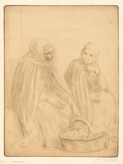 卵売り、一皿目 卵売り。 作： Alphonse Legros