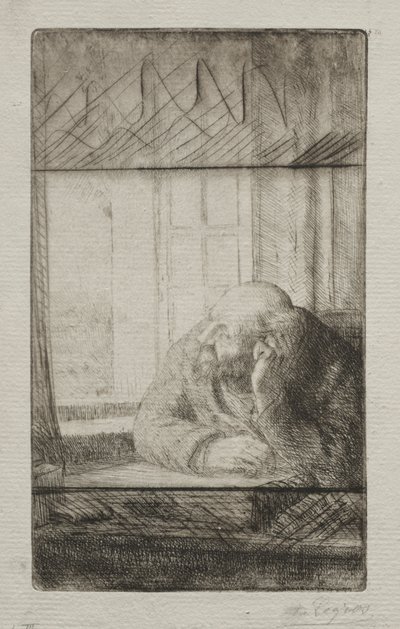 イブニング・アット・ザ・ウィンドウ 作： Alphonse Legros