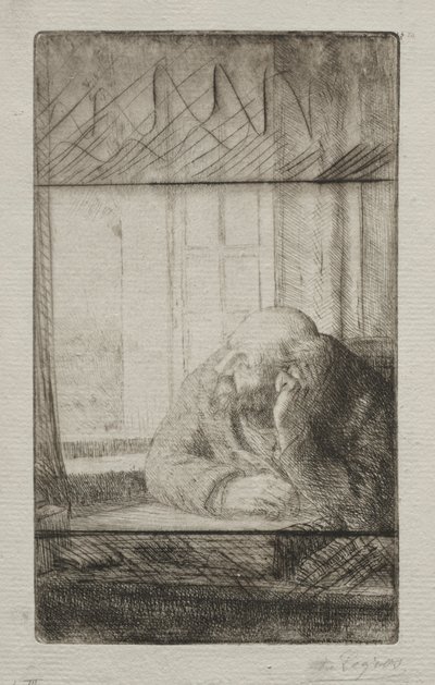 ウィンドウでの夜。 作： Alphonse Legros