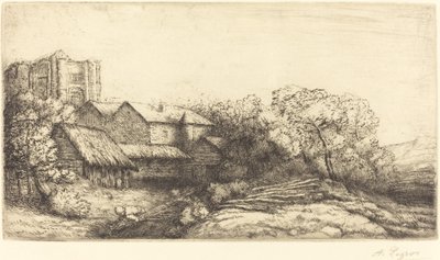 修道院の農場 作： Alphonse Legros