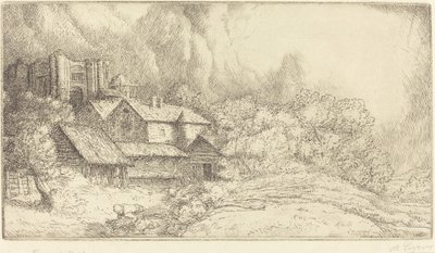 修道院 The Abbey Farm の農場。 作： Alphonse Legros