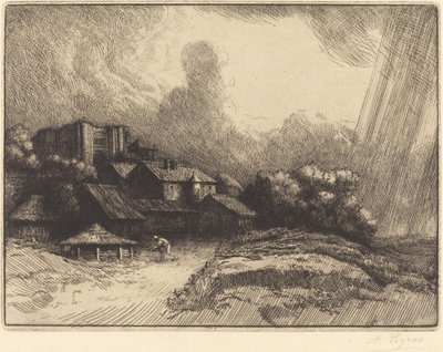 修道院の農場 修道院の農場。 作： Alphonse Legros