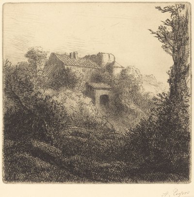 丘の上の農場 丘の上の農場。 作： Alphonse Legros