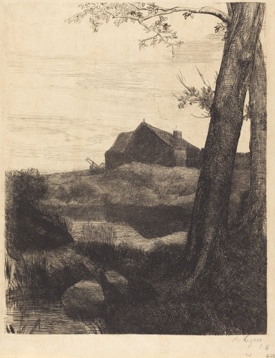 大きな木のある農場 大きな木のある農場。 作： Alphonse Legros