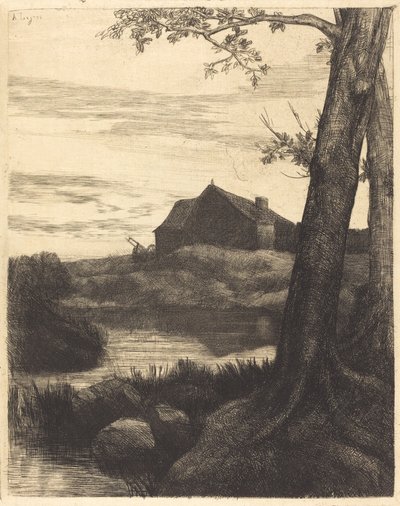 大きな木のある農場 大きな木のある農場。 作： Alphonse Legros