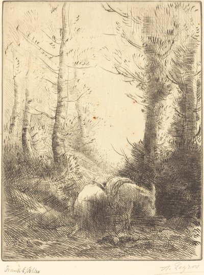 農夫とロバ 作： Alphonse Legros