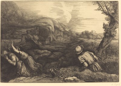 ハムレットの火事 作： Alphonse Legros