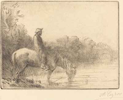 川を渡る (Le gue) 作： Alphonse Legros