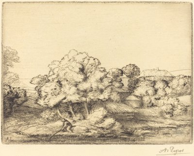 湖畔の集落 湖畔の集落。 作： Alphonse Legros