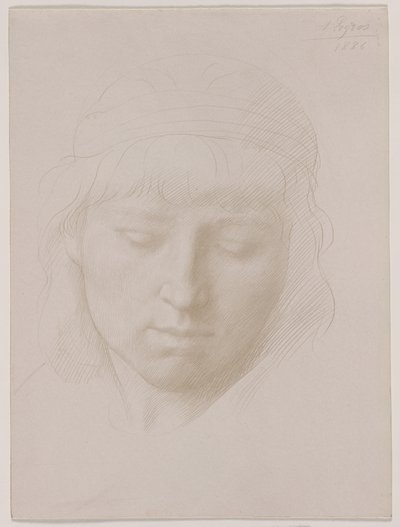 男の頭 作： Alphonse Legros