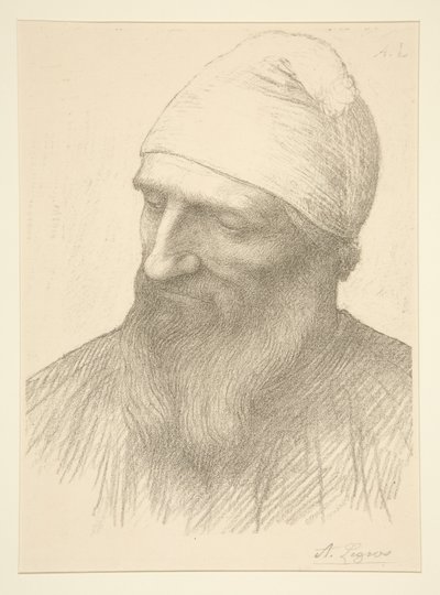 男の頭 作： Alphonse Legros
