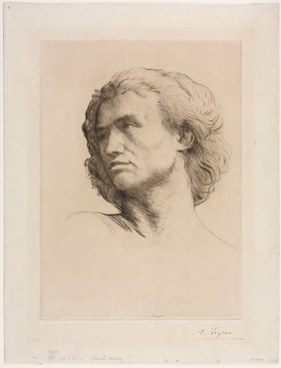 男の頭。 作： Alphonse Legros