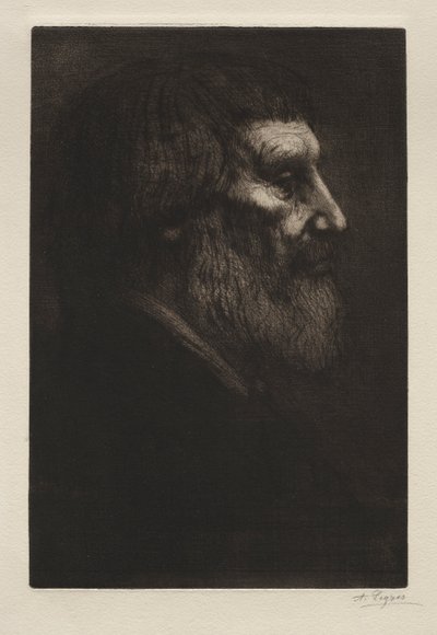 男の頭。 作： Alphonse Legros
