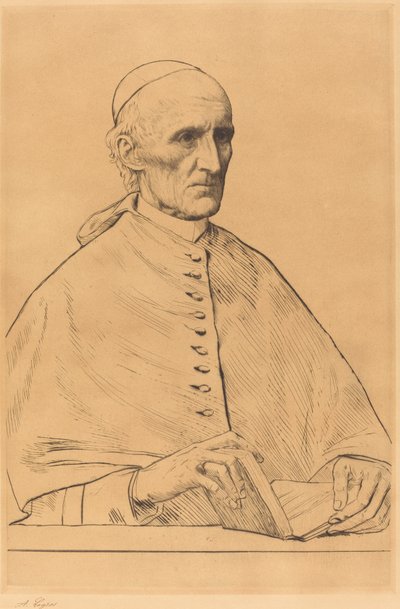彼の著名なマニング枢機卿、1 皿目 作： Alphonse Legros
