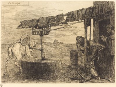 馬で動くミル Le manege。 作： Alphonse Legros
