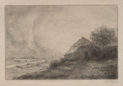 丘の上のあばら家 作： Alphonse Legros