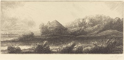湿地の湿地小屋の小屋。 作： Alphonse Legros