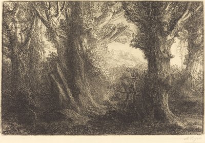 Conteville Dans la foret de Conteville の森で。 作： Alphonse Legros
