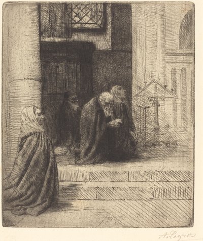 教会内部の内部。 作： Alphonse Legros