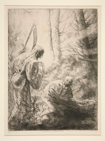 ブシュロンの死、No. 2 (死と木こり) 作： Alphonse Legros