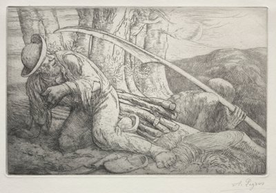 死と木こり（5皿目） 作： Alphonse Legros