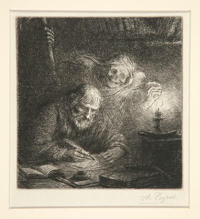死と哲学者 作： Alphonse Legros
